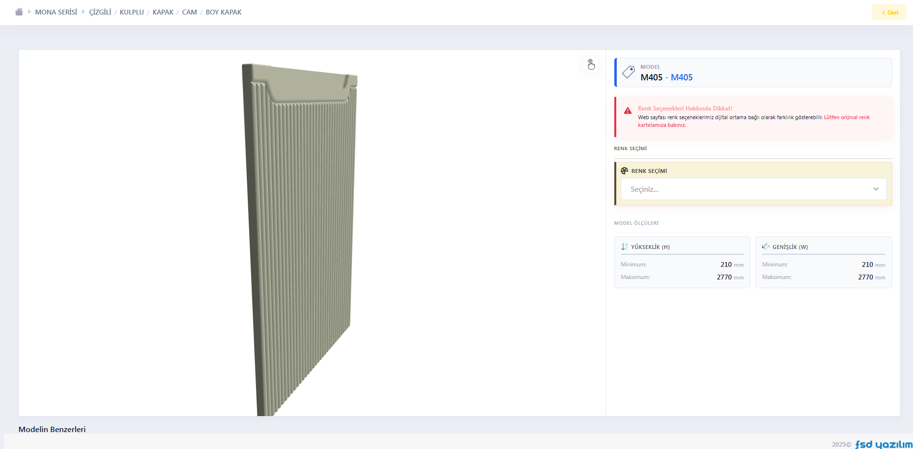 3D Dijital Katalog — modeli 3D döndürme